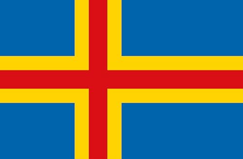 AZ FLAG - Drapeau Aland - 90x60 cm - Drapeau Alandais - Finlande 100% Polyester Avec Oeillets Métalliques Intégrés - Pavillon 50 g