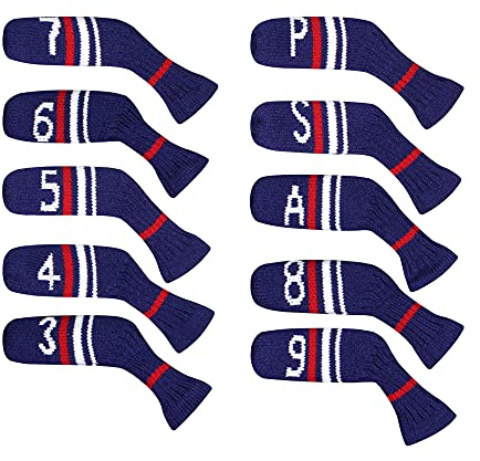 Scott Edward 7pcs / 10pcs Golf Hardcore Housse Mignon Tricot Chaussettes Lavable Durable Club Head Housse de Protection