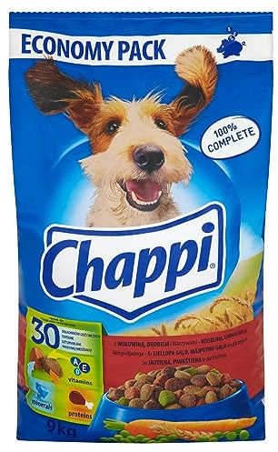 Chappi Comida seca con vacuno y aves de corral para perro 9 kg