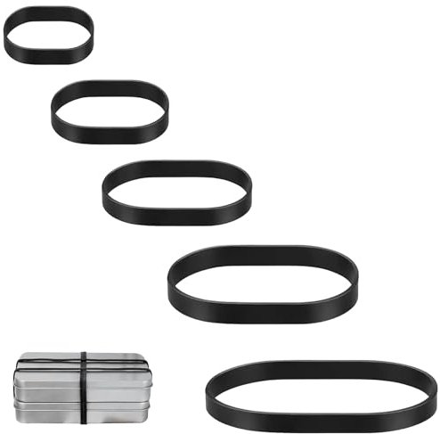 100 Stücke Gummibänder Schwarz Gummis Gummiringe Naturkautschuk Elastische Breite Dicke Kältebeständige Gummibänder Gummiband Haushaltsgummi für Camping Survival Robuste Bürobedarf（2,5/4/5/6/8cm）