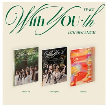 TWICE - With YOU-th (13th Mini Album) CD+Pre-Order Benefit+Folded Poster (3 ver. SET/CD Only, No Poster)