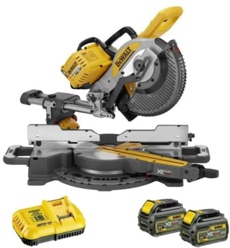 DEWALT - Gehrungssäge 54 V XR Flexvolt Brushless 250 mm + 2 Akkus 2 Ah + Ladegerät – Dewalt – DCS727T2-QW