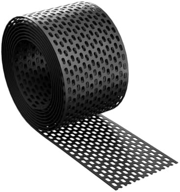 150mm x 5lfm Traufgitter KAUFDACH® Lüftungsband Lüftungsgitter Vogelschutzgitter Sperling (schwarz (RAL9005))