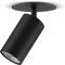 Maclean Faretti da incasso a soffitto rotondi in alluminio | Attacco GU10 fino a 40W | faretto moderno orientabile per controsoffitti | IP20 (Nero, 1 pezzo senza lampadina)