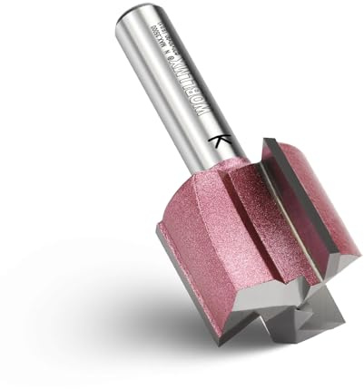 WOBLLMX Fraise à rainurer à 3 lames - Tige de 8 mm - Diamètre : 24 mm - Longueur de travail : 20 mm - En métal dur professionnel - Fraise à rainurer standard pour bois, plaque de densité - Accessoires