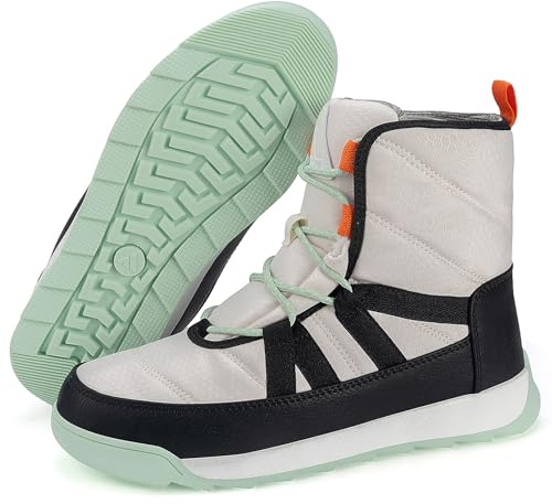 Mishansha Botas Nieve Mujer Cómodas Botines de Invierno Antideslizante Blanco 42EU