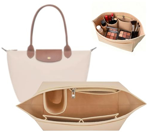 YeahBoom Organizador de Bolsos de Mujer para Longchamp M,Organizador de Bolsos con Múltiples Bolsillos,Taschen Organizer für Longchamp,Organizer de Fieltro