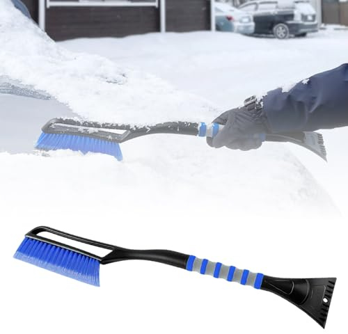 Dryxog Isskrapa för Bil Vindruta Vindruta Skrapa Glas Skrapa Is Frysglas Bilglas ABS Smidigt Handtag Mjukt Ergonomiskt Halkfritt Skydd På Vintern (Blå)