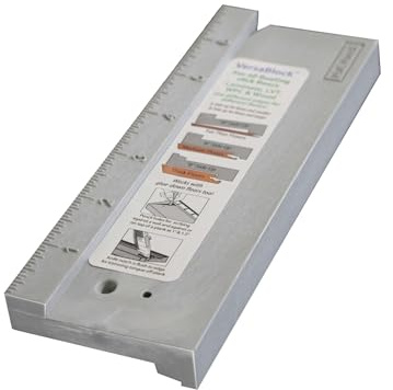 CalFlor TB72225AZ VersaBlock Tapping Block – Multi-Profile Edge for 3.5–12 mm Floors, Integrated Pencil Holes