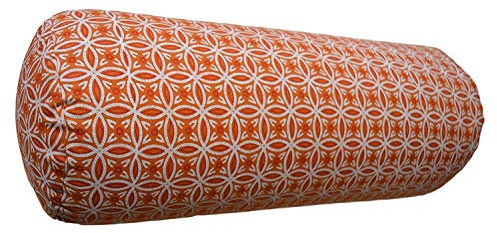 Tvamm Lifestyle Yoga Bolster 60 x 22 cm ekologisk spelt skal fyllda (orange)