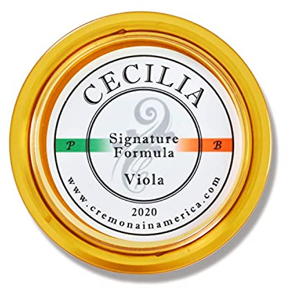 CECILIA ‘Signature Formula’ Rosin for Viola, Rosin Specially Formulated Viola Rosin for Viola Bows (New ‘Liquid Form Blending Method’) (MINI (Half Cake))