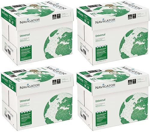 Navigator Universal Carta Premium per ufficio, Formato A4, 80 gr, Confezione da 20 risme da 500 Fogli