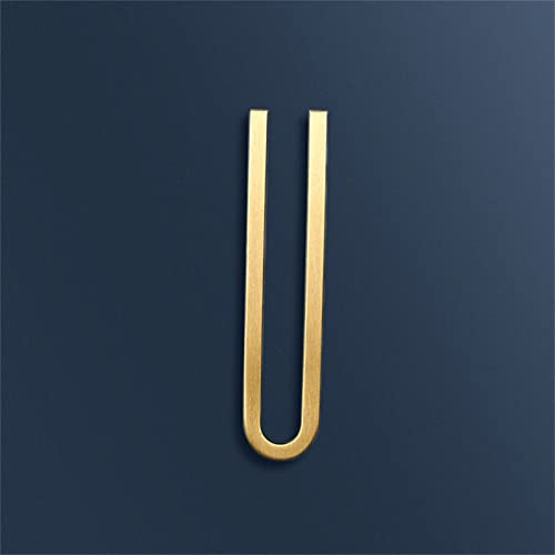 7cm Solid Brass 3D House Plaque Numbers 0-9 Letters A-Z Dash Sign Adhesive Glued Hotel Office Door Number Indoor Mailbox Address Digital Alphabet for Home Outdoor Plates Doorplate Room (V)