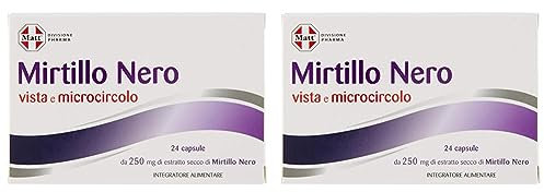 Matt Divisione Pharma Integratore Alimentare Mirtillo Nero, 24 Capsule (Confezione da 2)