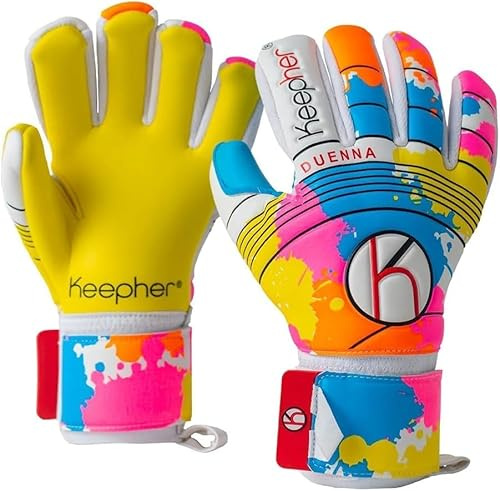keepher Duenna Match Women's Soccer Goalie Gloves | Removable Fingersaves | 3.5mm Giga Grip Latex for Superb Shot Absorption & Control | Designed for Female Goalkeepers | Based in The USA (8)