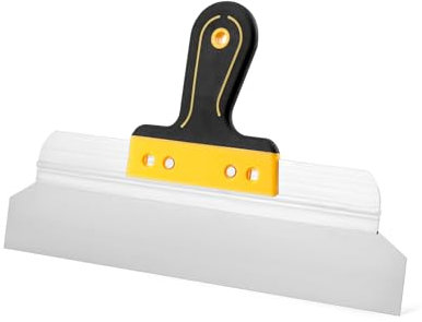 QWORK® Spatole per Stucco 350 mm, Frattazzo Rasatura per Stucco in Acciaio Inox con Maniglia Ergonomica