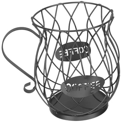 CIYODO Panier De Cuisine En Fil De Fer Panier À Fruits En Fer Support À Fruits En Métal Rangement De Collations En Forme De Bouilloire Noir Robuste