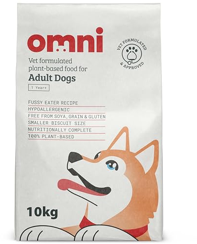 Omni Gastrointestinal Hypoallergenic Dog Food for Fussy Eaters - Soya, Gluten, Grain Free, Smaller Dry Kibble for Sensitive Stomachs & Easy Digestion, Prebiotics & Omega 3, Small to Large Breeds, 10Kg