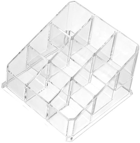 Clear Lipstick Holder Organizer,Desktop Lipstick Organizers for Lipstick Organization and Storage |Acrylic Lipstick Lipgloss Holders Display Case for Lip Gloss, Lip Stick Tubes, 9, 24, 36, 40 Grids
