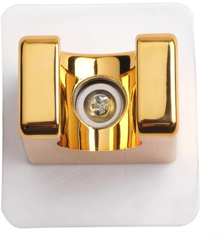 Gettimore Supporto per soffione doccia, regolabile, senza trapano, staffa di montaggio a parete per soffione rotondo/quadrato (oro)