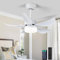 RHEAFON Ceiling Fans with Lights and Remote, 30 Inch Dimmable LED Ceiling Fan,Reversible,Noiseless,White Smart Ceiling Fan for Bedroom Kitchen Indoor Patio