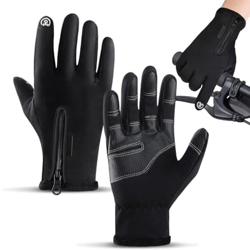 Fahrradhandschuhe,Fahrrad Handschuh Herren,Winddichte Laufhandschuhe rutschfeste,Handschuhe Mit Touchscreen-Funktion,Reiten Fahrradhandschuhe für Männer und Frauen,Rutschfest Touch-Screen Handschuhe