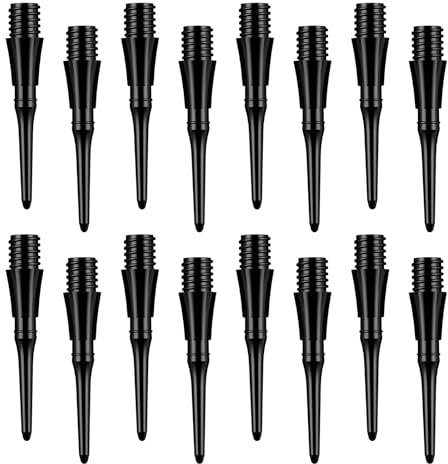 WANGENPING 100 Stück Kunststoff Dart Spitzen, Premium Softdart Spitzen, Dartspitzen Kunststoff Ersatzspitze, Schwarz Dartpfeile Kunststoffspitze, Nicht Leicht Zu, Verbessern Ihre Dartfähigkeiten