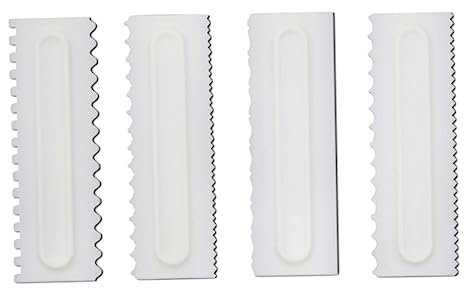 CIYODO 4 Pezzi Raschietti Per Torte Plastica Per Fondente Crema Stampi Per Torte Strumenti Casa E Negozio