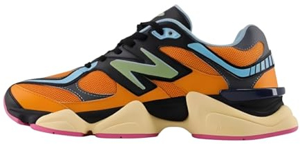 New Balance 9060 Men's Sneakers, Orange/Black/Blue, 9.5 UK