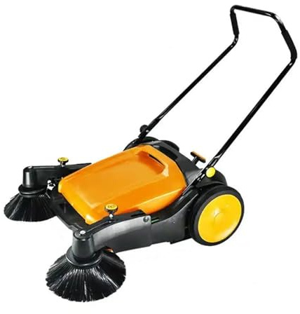 BADIKA Barredoras manuales de Empuje Máquina de Limpieza de Calles 1050 Barredora Manual de Suelos de Carreteras Cepillo de Bomba Hoteles Imprentas