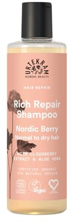 Urtekram Nordic Berry Champú – Fórmula Hidratante y Reparadora con Aloe Vera, Chía y Mora Nórdica – Cuidado Nutritivo para Cabello Normal a Seco – Recupera Suavidad y Brillo – Vegano y Natural – 250ml