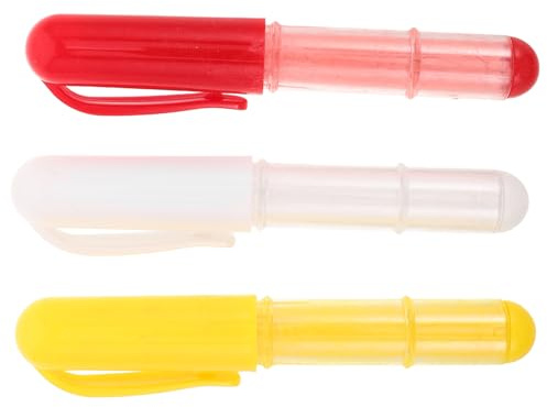 NIYANGLE Crayon Couture Marqueur pour Tissu en Plastique Rechargeable Capuchons de Protection, Effaçable, pour Patchwork et Quilting, Lot de 3 Pièces