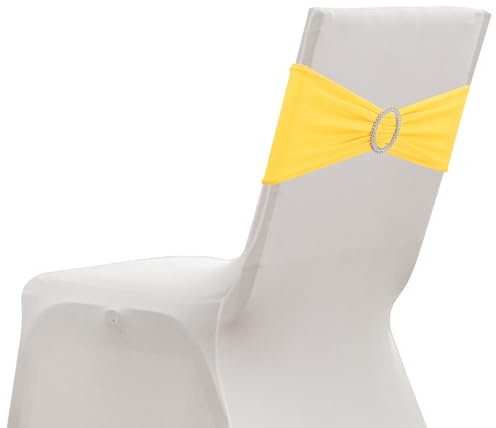 sourcing map Paquete de 20 bandas elásticas para silla, banda elástica para silla con hebilla deslizante, lazos elásticos universales para bodas, fiestas, ceremonias, eventos, decoración de eventos