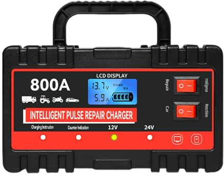 Cargador de batería de coche – Dispositivo de mantenimiento de batería portátil, cargador de vehículo | Alimentación para vehículos, camiones, motocicletas, reparaciones viales, herramientas de