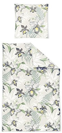 Irisette Premium Jersey Bettwäsche 2 teilig Bettbezug 135 x 200 cm Kopfkissenbezug 80 x 80 cm Piano 8692-30 Aloe