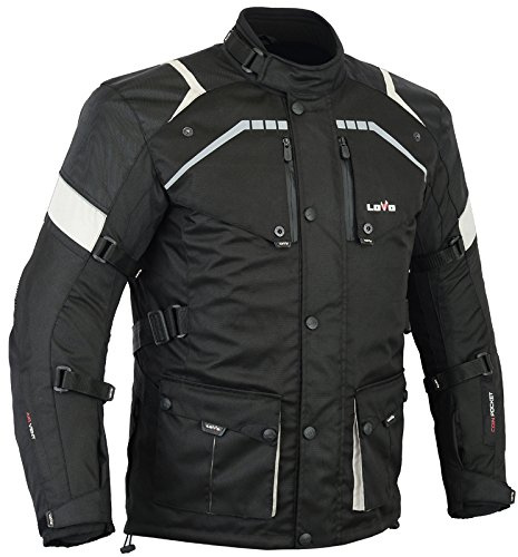 Veste 3/4 de moto pour homme 4XL noir