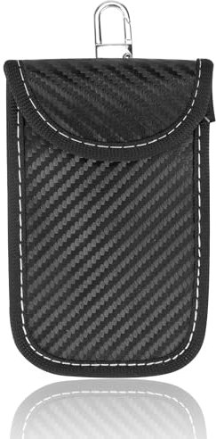 ECENCE 1x Sacchetto RFID per chiave auto, custodia portachiavi, astuccio schermato per chiave keyless con protezione antifurto, custodia protettiva con protezione dalle radiazioni, blocco