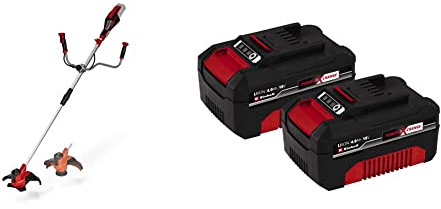 Einhell Desbrozadora con batería AGILLO 18/200 Power X-Change + Pack Doble de baterías 4,0 Ah Power X-Change