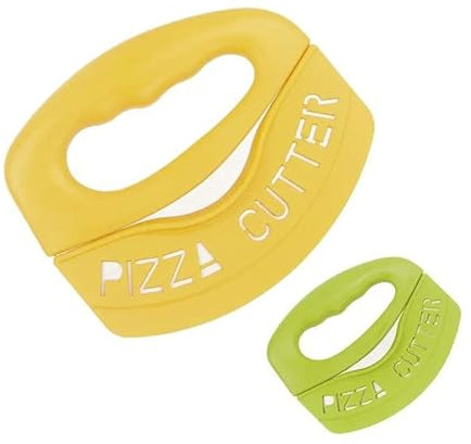 Pizza Cutter, Food Chopper with Stainless Steel Blade Along with Protective case, Dishwasher Safe for Easy Cleaning with Multi-Function Pizza Knife Kitchen Tools (Yellow)