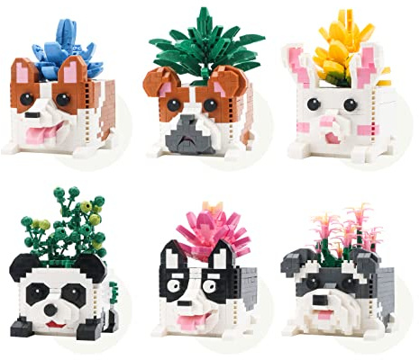 Succulent Flowers Micro Building Blocks Set for Adults Bouquet Botanical Collection of Animal Bonsai Kits, DIY Home Office Ornament Decorations Artificial Succulent Plants, (2765PCS)