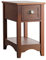 LIFEZEAL Nachttisch Holz, Wohnzimmertisch mit Schublade, Nachtkommode mit Beinen aus Gummibaumholz, Beistelltisch schmal für Wohnzimmer, Schlafzimmer, Vintage-Design, 33 x 56 x 58,5 cm (1, Kirsche)
