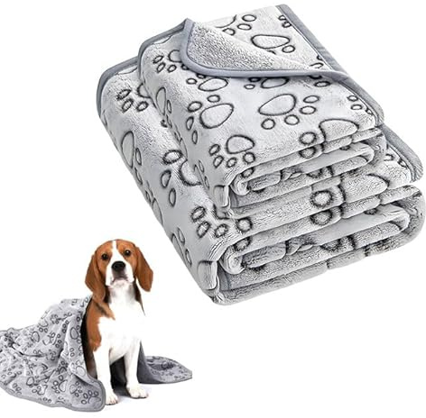 ShigKeu 2 Pcs Dog Blanket Cat Blanket Washable Fleece Blankets for Pet Warm Dog Throw Pet Blankets Blankets Ideal for Beds Sofas Car Seat