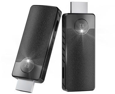 AIMIBO Wireless HDMI Transmitter and Receiver Kit – 2.4G & 5.8G Sender Receiver with 1080P HD Casting, Plug & Play HDMI Wireless Extender, 100FT/30M Long Range for TV, Projector, Laptop, Monitor