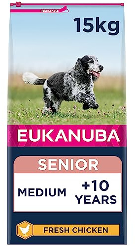 Eukanuba Chien Senior Nourriture sèche Pour Moyenne Race Poulet 15kg