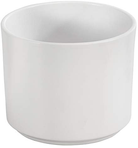 Dehner Übertopf Nele, Ø 29 cm, Höhe 25 cm, Keramik, weiß