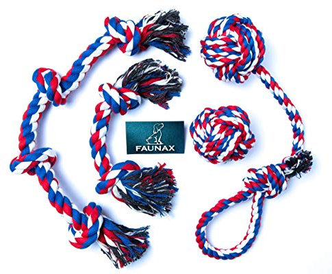 FaunaX - Premium Hundespielzeug-Set, waschbar und robust für verspielte Welpen bis große Hunde. Fördert die Zahnhygiene nachhaltig und stärkt die Bindung zwischen Hund und Halter langfristig