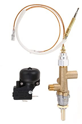 Aiwjeakh Valvola di Controllo Riscaldamento Terrazza Gas Sensore Termocoppia Interruttore di Scarico Propano Controllo del Camino Set Porta Driver di Sicurezza