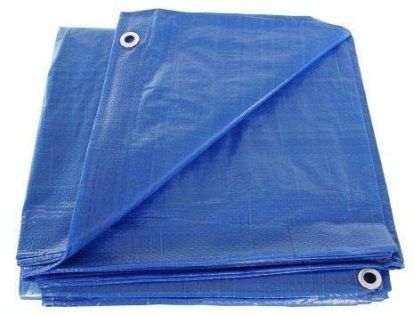 Hnfshop Blue Multi-Purpose Waterproof Poly Tarp Camping Tarpaulin, Size 4 x 6 ft