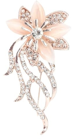 Alfileres De Broche Diamantes, Botones Decorativos,Botones Dorados, Creó Estilo Vendimia Lujo Pin Vintage Elegante Único Crystal Flor Pinza Accesorios Vestir Diseño Perlas Imitación Ramo Flores Regalo