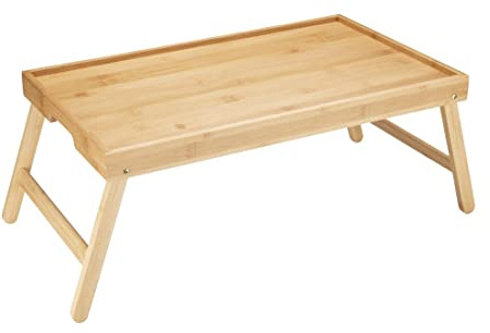 Olympia Bamboo Room Service Tray 625x315x215mm - Foldable Legs, Durable, Easy Clean, High Quality, Hotel Hospital Room Service Food Serving Bed Table